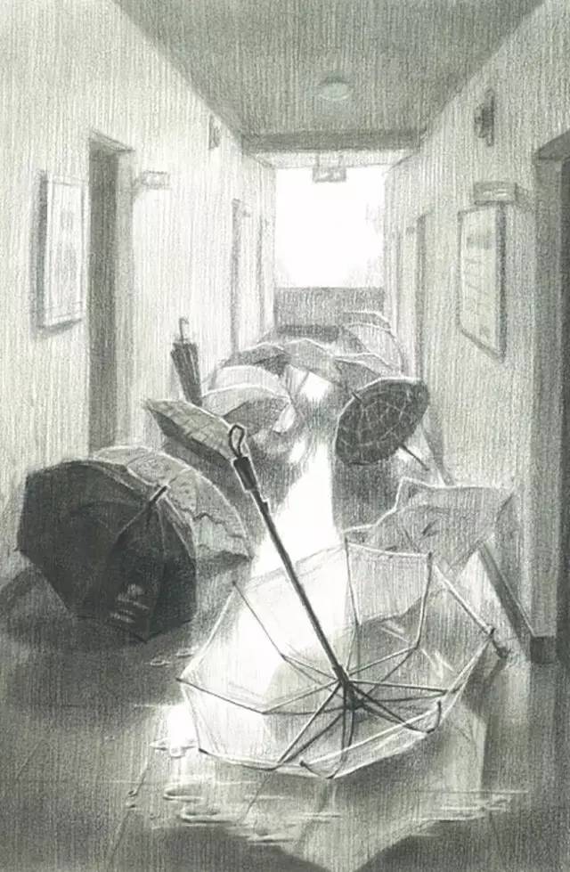 美术高考场景素描你开始画了没还没就先进来感受下