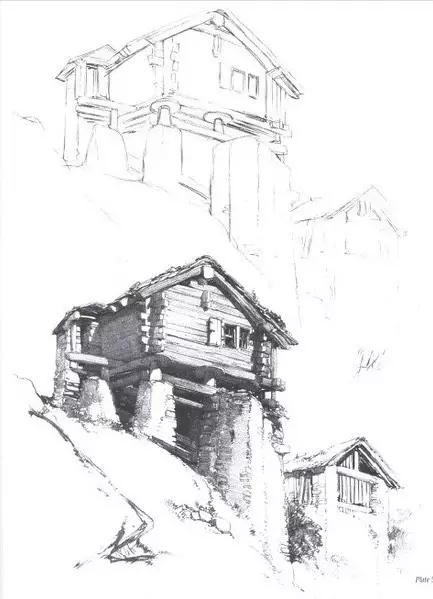 40张经典素描风景图，快来临摹吧